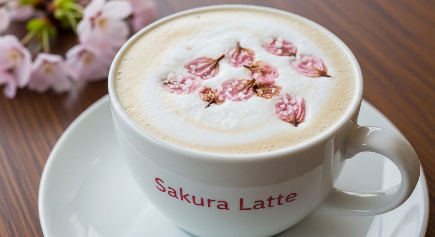 桜ラテ
